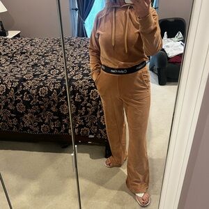 Calvin Klein Tan Velour Lounge Set